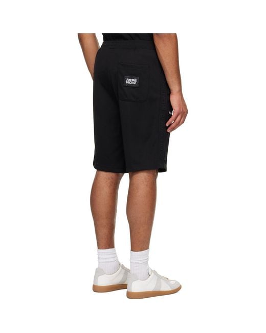 Aape By A Bathing Ape Black 'Aapenow' Sweat Shorts for men