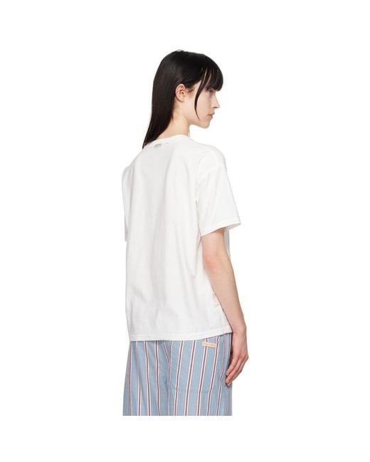 Bode White Crest Reversible T-Shirt