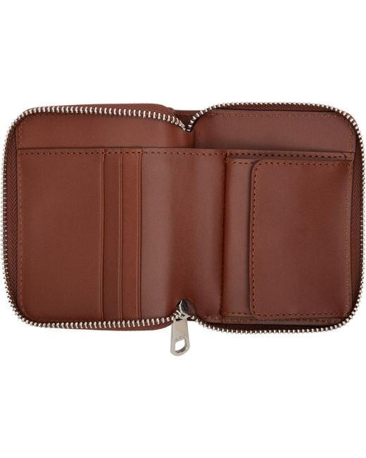 A.P.C. Brown Chelsea Zip Wallet for men