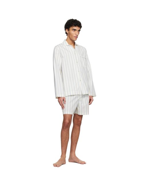 Tekla White Off- & Poplin Pyjama Shorts for men