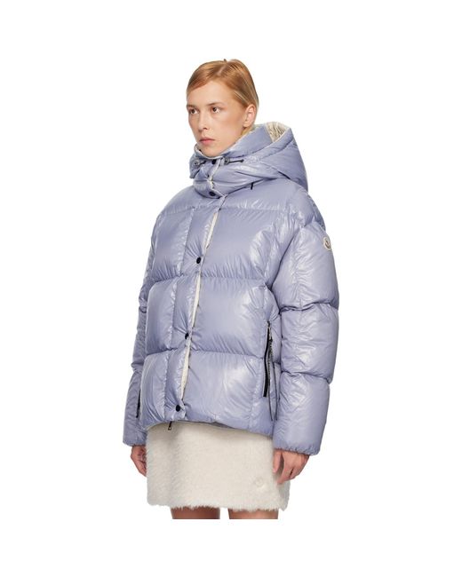 Moncler Blue Parana Hooded Short Down Jacket