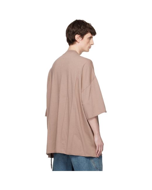 Rick Owens Natural Taupe Temple Tommy T-Shirt for men