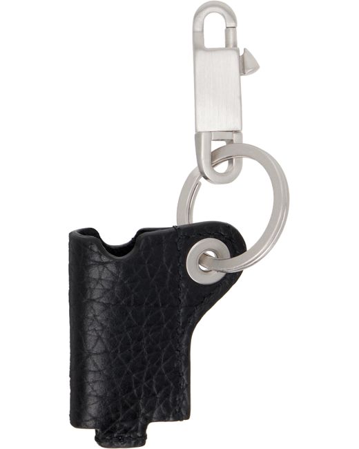 Rick Owens Black Concordians Mini Lighter Holder Keychain for men