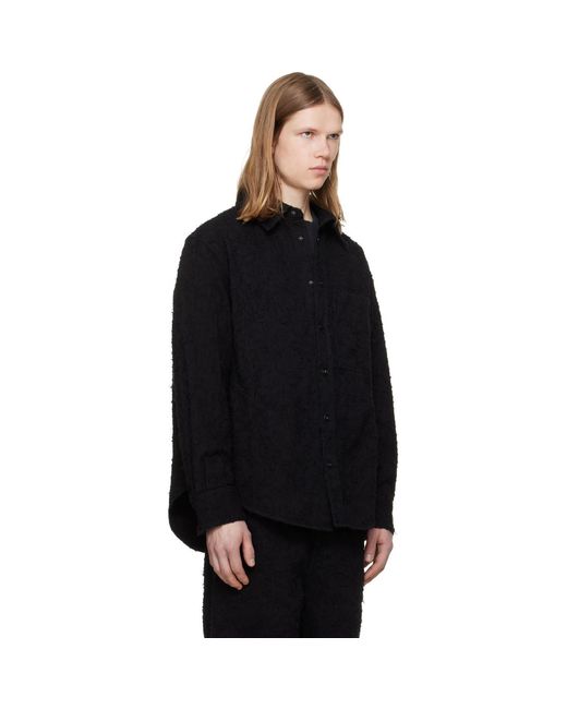 Louis-Gabriel Nouchi Black Chest Pocket Denim Shirt for men