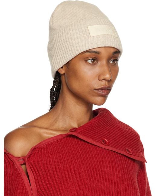 jacquemus Le Chouchou ピンク ビーニー JACQUEMUS Le bonnet ロゴ ビーニー ニット帽 マルチピンク JACQUEMUS