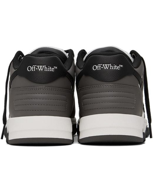 Off-White c/o Virgil Abloh Black Gray & White Out Of Office Sneakers for men