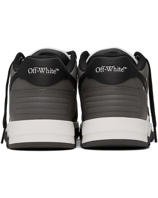 Off- baskets out of office gris et blanc Off-White c/o Virgil Abloh pour homme en coloris Black