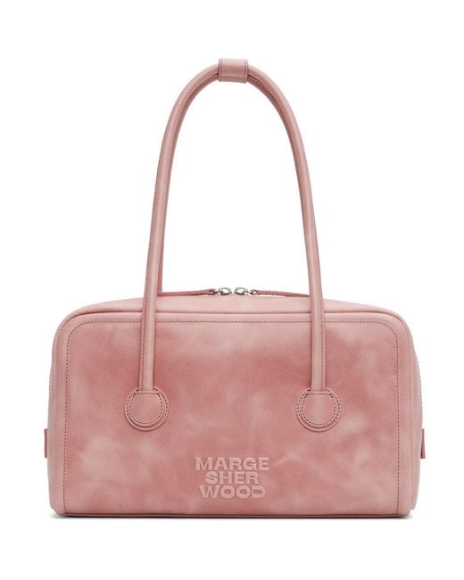 MARGE SHERWOOD Pink Soft Boston Small Bag