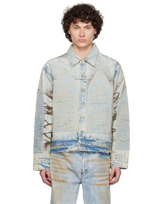 Who Decides War Gray Signature Mechanic Trucker Jacket for men