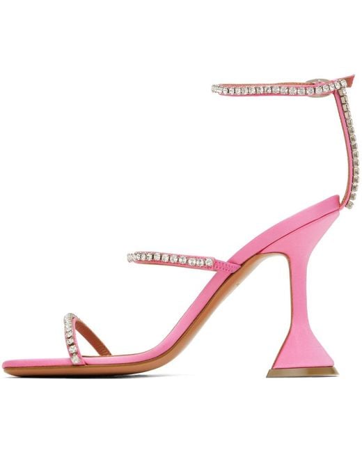 AMINA MUADDI Pink Gilda Sandal Heeled Sandals