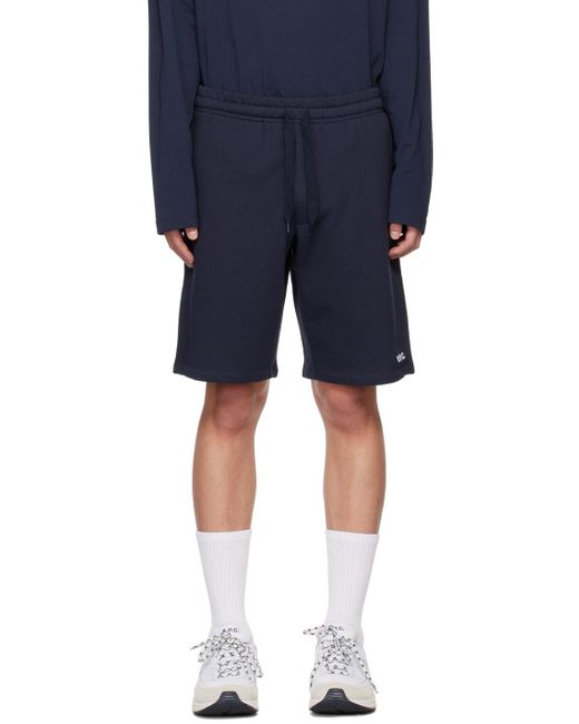 A.P.C. Blue . Navy Clement Shorts for men