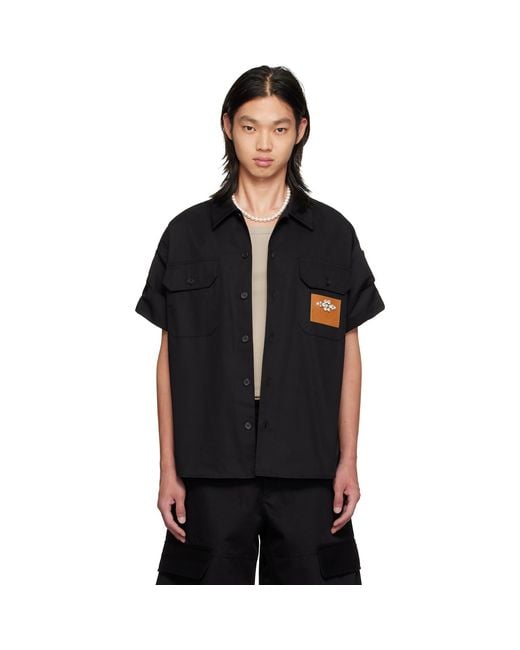 Simone Rocha Black Military Shirt for men