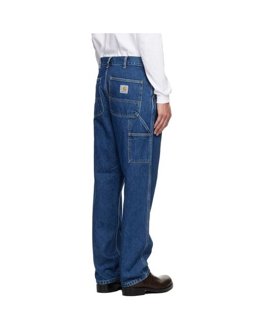Carhartt Blue Single Knee Jeans for men