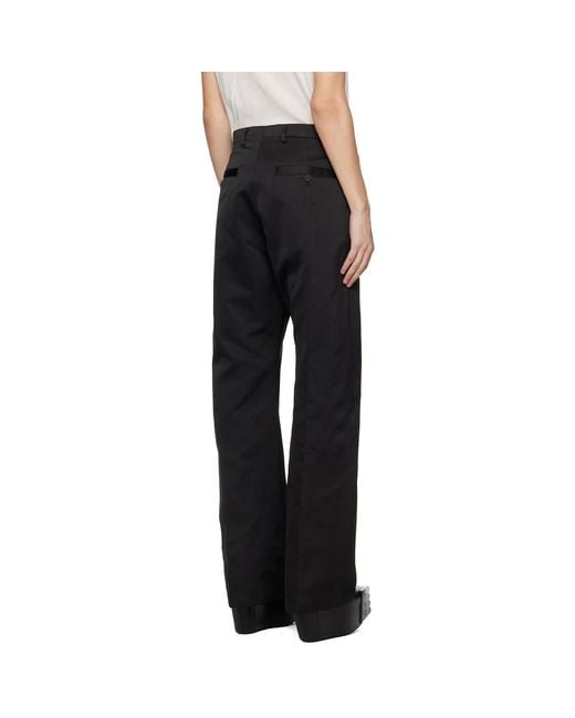 Rick Owens Black Temple Tailored Geth Trousers for men