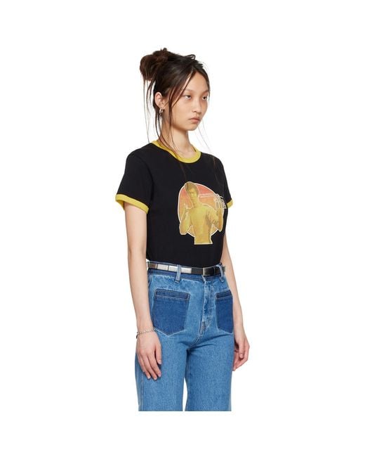 Lu'u Dan Black Bruce Lee X Lựu Đạn Ringer T-Shirt