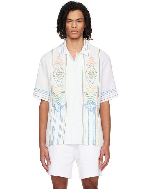 Chemise blanche à logo le fil de la musique Casablancabrand pour homme en coloris White