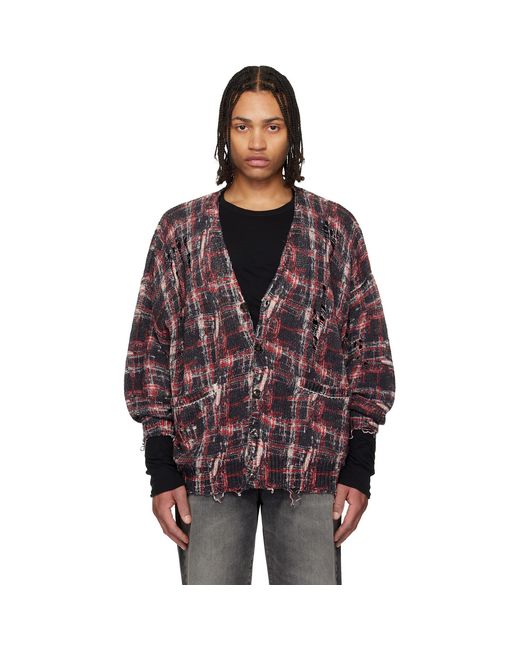 R13 Multicolor Printed Oversized Cardigan for men