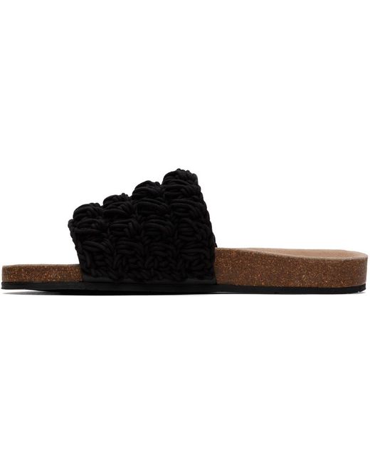 J.W. Anderson Black Popcorn Slides for men