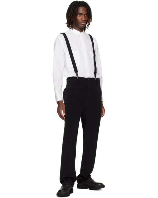 Yohji Yamamoto Black Big Standard Chain Stitch Shirt for men