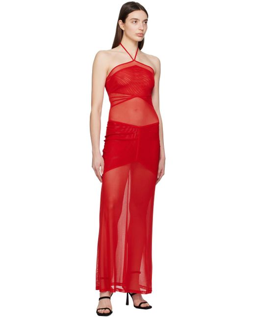 Robe longue serena rouge Miaou en coloris Red