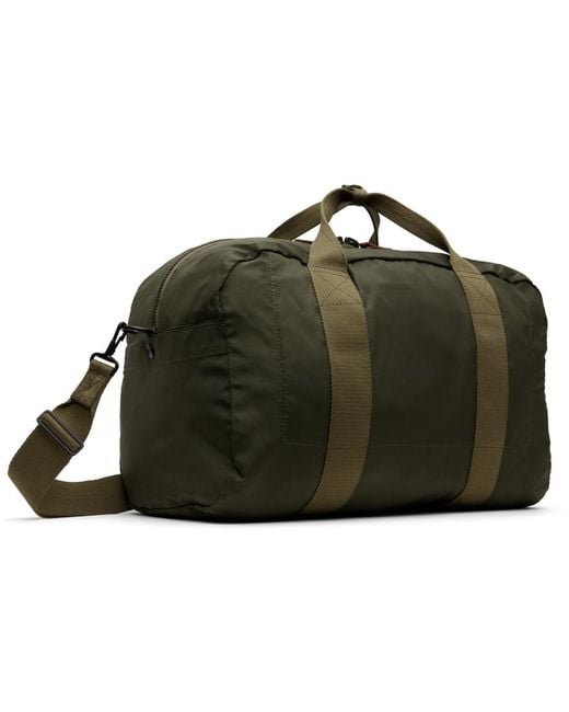 RRL Black Nylon Canvas Utility Duffle Bag for men