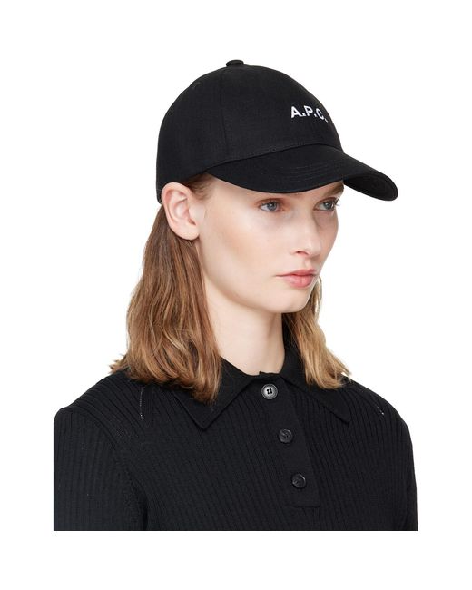 A.P.C. Black Charlie Baseball Cap