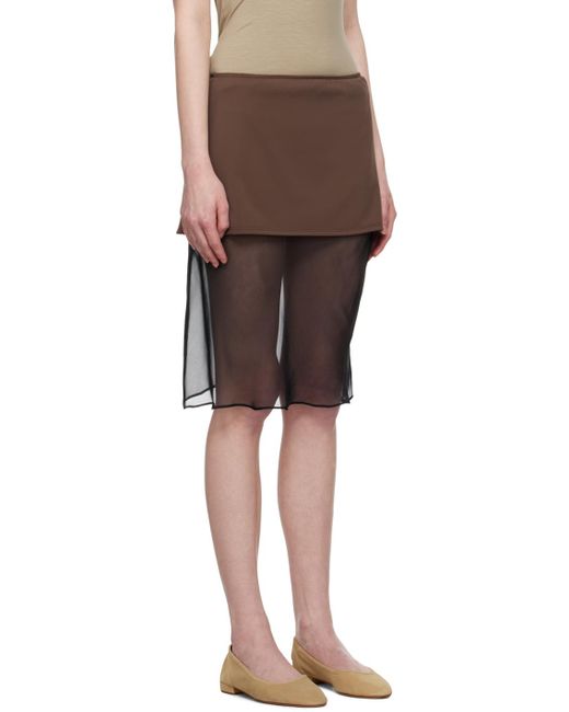 Mini-jupe bisou brune exclusive à ssense Maryam Nassir Zadeh en coloris Black