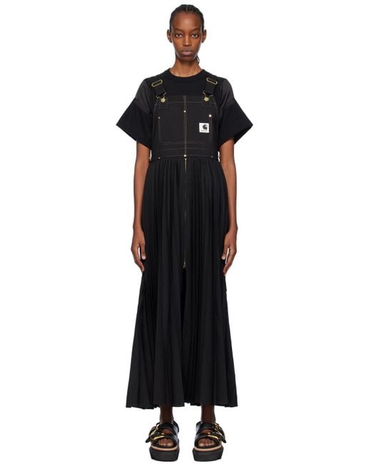 Sacai Black Carhartt Wip Edition Maxi Dress