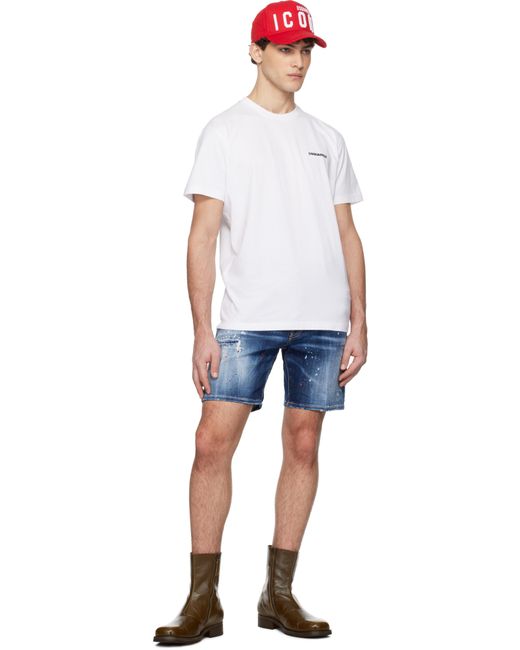 【関税込み】Dsquared2 ホワイト Ceresio Map Cool Fit Tシャツ メンズ DSquared² ホワイト Ceresio Map Cool Fit Tシャツ