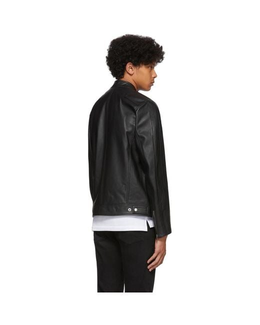 メンズ DIESEL ブラック レザー L-boy ジャケット ブラック | Lyst