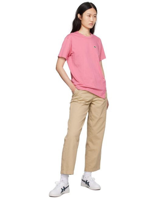 Comme des Garçons Pink Lacoste Edition T-shirt