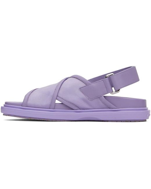 Marni Purple Fussbett Sandals
