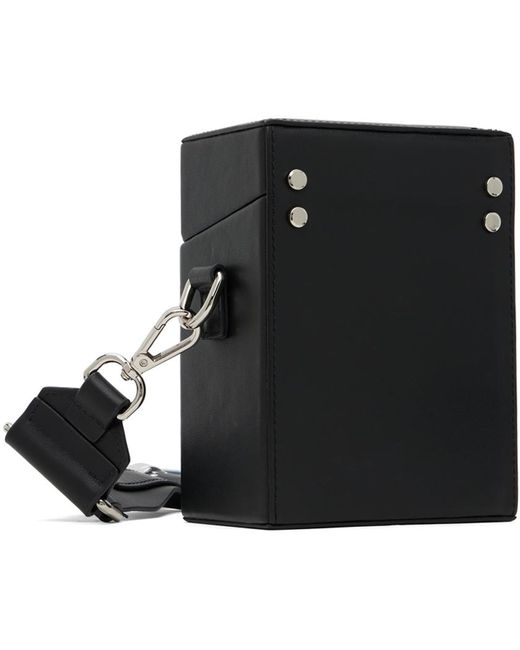 HELIOT EMIL Black Strap Box Bag for men
