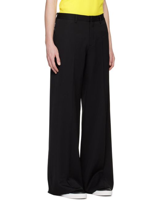 Moschino Black Wide-leg Trousers for men