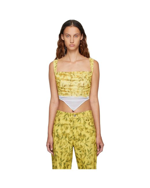 Miaou Yellow Tati Tank Top
