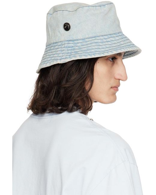 Ambush White Denim Bucket Hat for men