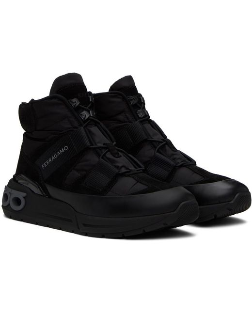 Ferragamo Black ‘Leonida’ Sneakers for men
