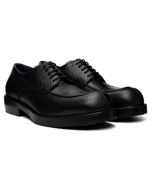 Dries Van Noten Black Leather Derbys for men
