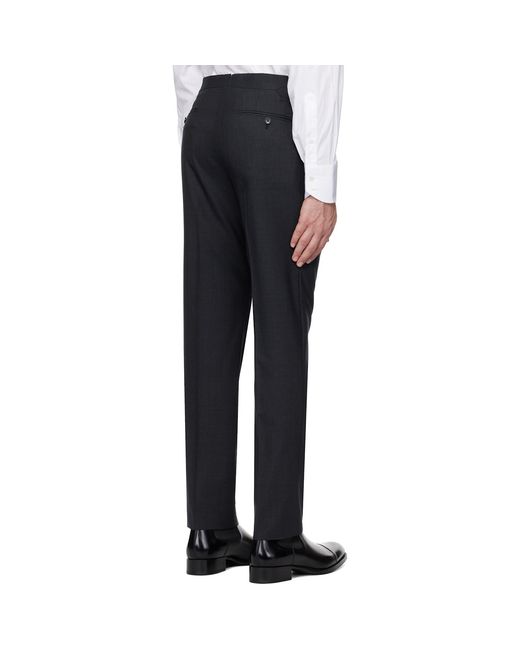 Tom Ford Blue Super Plain Weave O'Connor Trousers for men