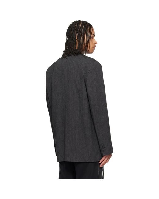 Wooyoungmi Black Oxford Single Blazer for men