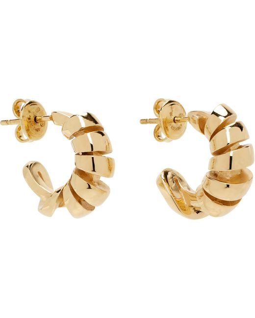 Bottega Veneta Black Twist Earrings