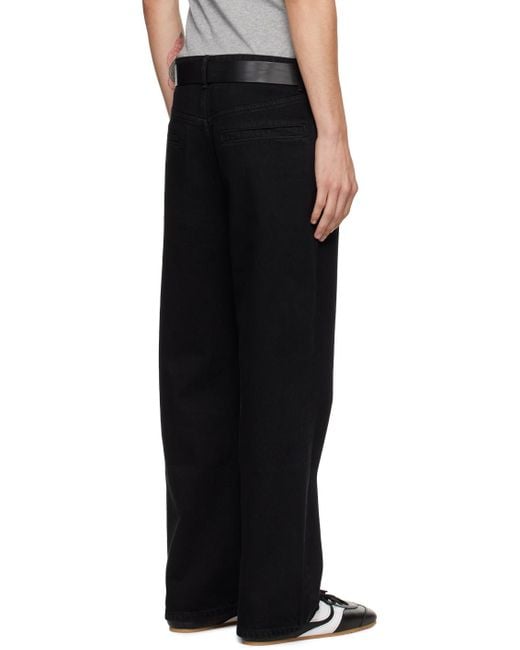 Fax Copy Express Black Stitch Jeans for men