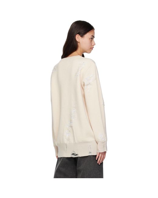 MM6 by Maison Margiela Black Off- Double-Faced Sweater