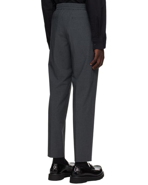 Calvin Klein Black Gray Slim-fit Trousers for men