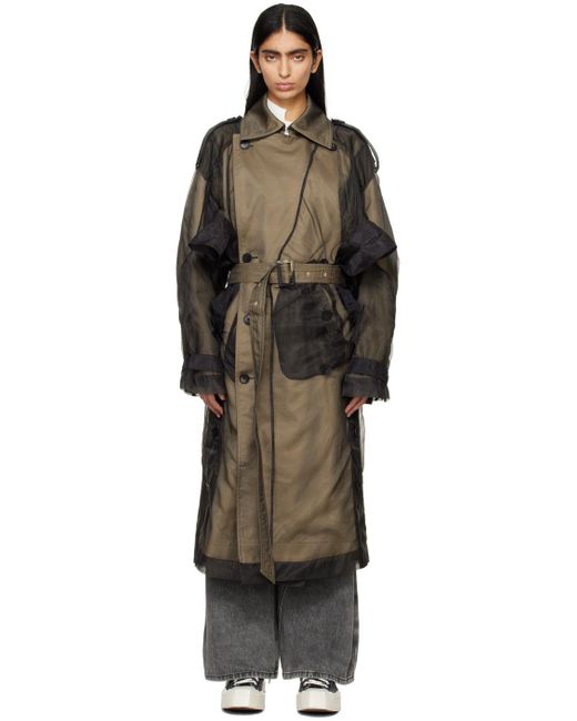 Feng Chen Wang Black Laye Trench Coat