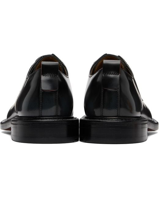 HUGO Black Leather Derbys for men