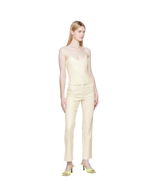 Miaou Multicolor Off-white Junior Faux-leather Pants