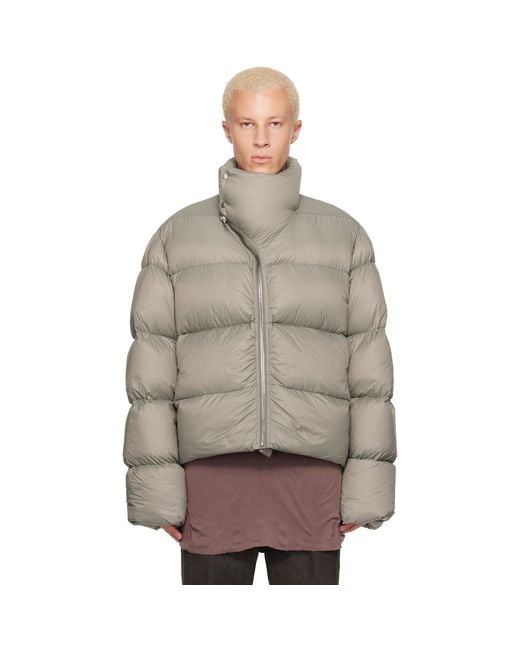 Rick Owens Brown Tower Turtle Down Jacket for men