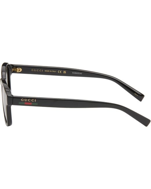 Gucci Black Institutional Logo Sunglasses for men