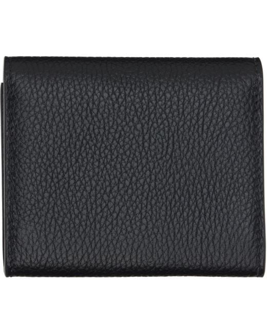 Tom Ford Black Soft Grain Leather Slim Card Holder for men